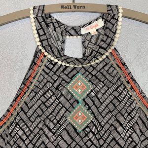 Le Sample embroidered tank has festival bohovibes